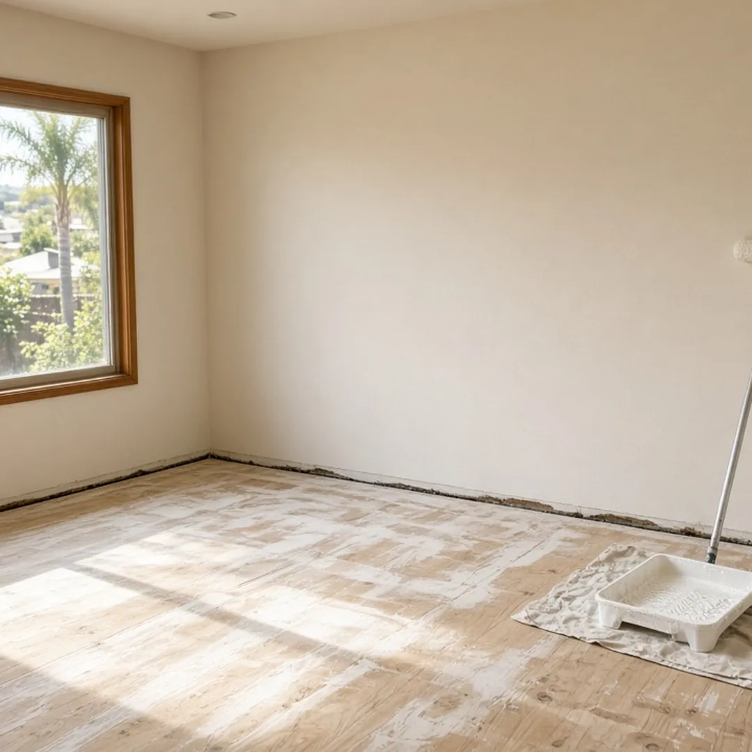 Subfloor sealed after an animal hoarding cleanup